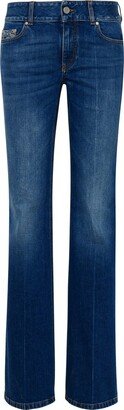 Low-Rise Straight Leg Washed Jeans