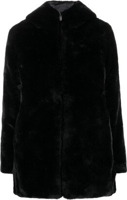 Faux-Fur Hooded Coat-AJ