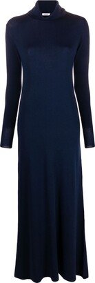 High-Neck Long-Sleeve Dress