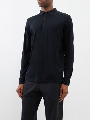 Frame Merino-blend Long-sleeved Polo Shirt