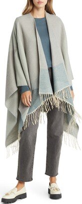 Colorblock Fringe Ruana