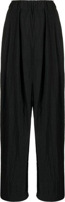 b+ab Crinkled-Finish High-Waisted Trousers