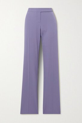 Net Sustain Wool-blend Twill Straight-leg Pants - Purple