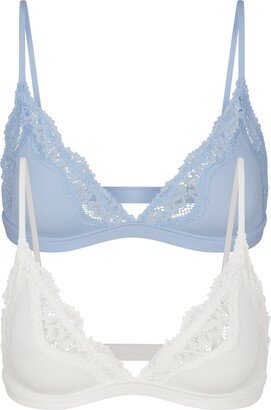 Fits Everybody Lace Triangle Bralette Pack | Glacier Multi