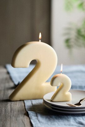 Hand-Dipped Number Candle, 2