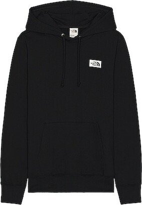 Heritage Patch Pullover Hoodie in Black