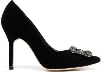 Hangisi jewel-buckle 105mm pumps