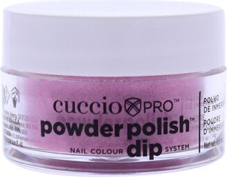 Pro Powder Polish Nail Colour Dip System - Deep Pink With Pink Glitter by Cuccio Colour for Women - 0.5 oz Nail Powder