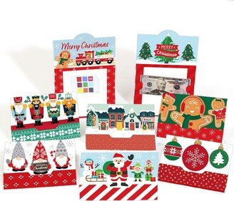 Big Dot Of Happiness Merry Christmas Cards - Assorted Holiday Money and Gift Card Holders - Set of 8