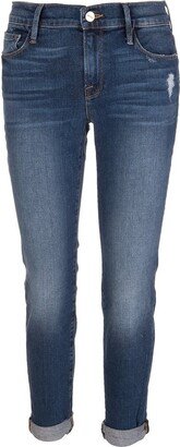 Le Garcon Cropped Leg Distressed Jeans