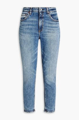 Cate cropped faded mid-rise skinny jeans