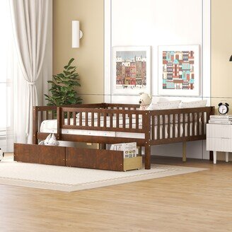 Tiramisu Full Size Daybed Wood Bed with Two Drawers