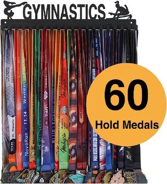 Medal Holder Display Hanger Rack Frame For Sport Race Runner - Gymnastics Girls Steel Metal Over 60 Medals Easy To Install(1Pcs-AA