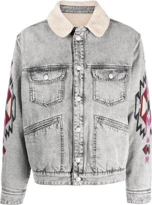 MARANT Motif-Embroidered Denim Jacket