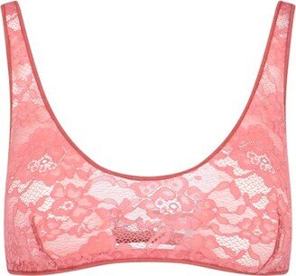 Floral-Laced Cropped Sports Bra