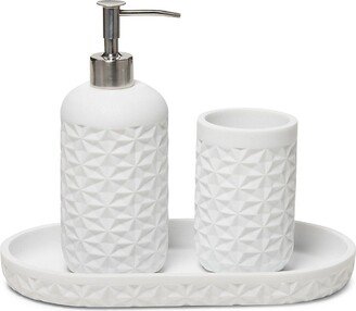 Roselli Quilted 3-Piece Bathroom Accessory Set