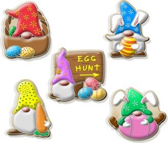 Gnome Easter Egg Hunt Cookie Cutter Set With Sharp Stepped Edges, Detailed Or Outline Cutters in Two