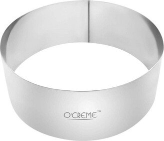 O'Creme Round Cake Ring Stainless Steel 8 Diameter, 3 High