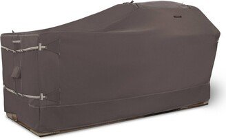 Ravenna Water-Resistant BBQ Grill Cover for Island with Left and Right Grill Head, Dark Taupe