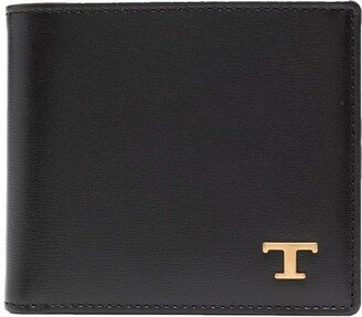 Logo-Plaque Leather Bi-Fold Wallet