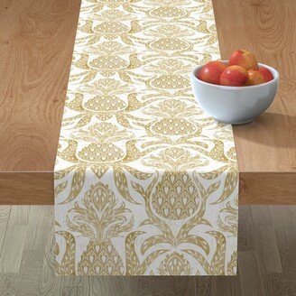Table Runners: Welcome Pineapple - Gold Table Runner, 90X16, Yellow