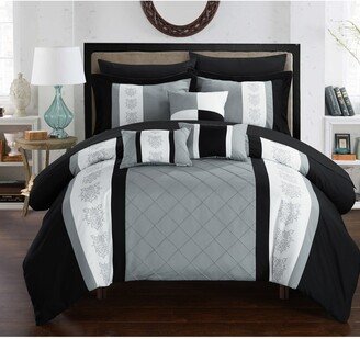 Dalton Grey 10-piece Bed in a Bag Comforter Set with Sheets