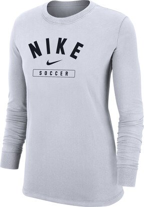 Women's Swoosh Soccer Long-Sleeve T-Shirt in White