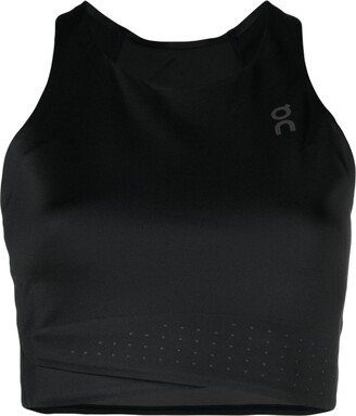 Black Race Cropped Vest