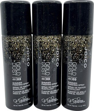 Gold Dust Shimmer Finishing Spray Hold level 3 1.4 OZ Set of 3