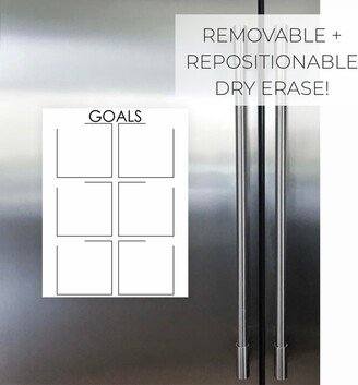 Removable Dry Erase Goals Board || Damage Free Dorm Room Decor Refrigerator Fridge Wall 03-017-055