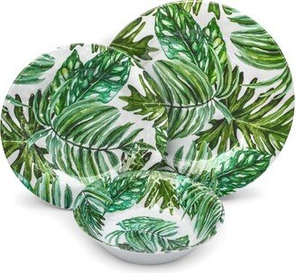 Craft & Kin Melamine Dinnerware Set - 12 Piece with California Palm Style