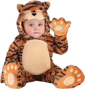 HalloweenCostumes.com 6-9 Months Striped Tiger Infant Costume, Black/Brown/Brown