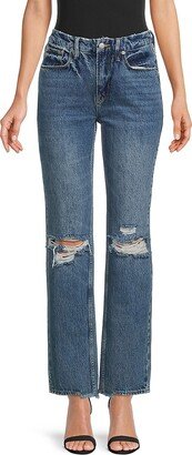 Good 90s Slim Fit Distressed Jeans