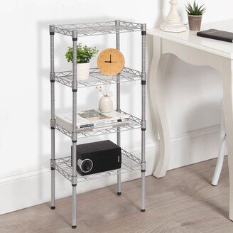 No 4 Tier Shelves Wire Shelving Rack, Adjustable Storage Rack