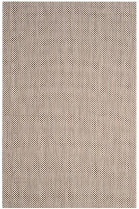 Courtyard Beige and Brown 5'3 x 7'7 Sisal Weave Outdoor Area Rug