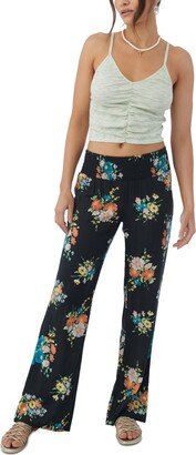 Juniors' Johnny Coralina Printed Woven Pull-On Pants