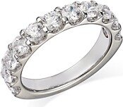 Round Cut Certified Diamond Band in 14K White Gold, 2.0 ct. t.w. - 100% Exclusive