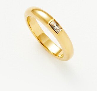 Stone Stacking Band Ring | 18ct Gold Plated Vermeil/Cubic Zirconia