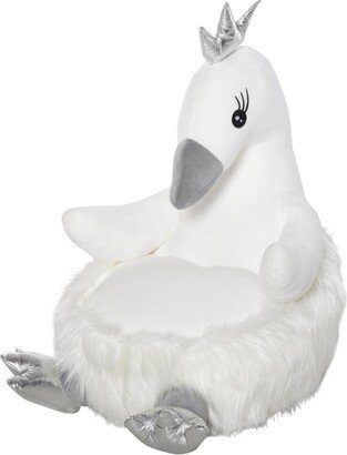 Sofa for Kids Stuffed Cartoon Swan for Toddler 18-36 Months, White