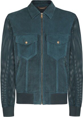 Perforated Suede Jacket