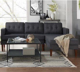 Danbury Mid-century Grey Sectional Sofa