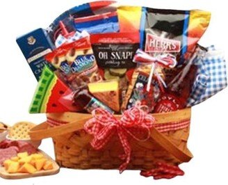 Gbds Celebrate America Picnic Gift Basket - July 4th gift basket - patriotic gift basket - 1 Basket