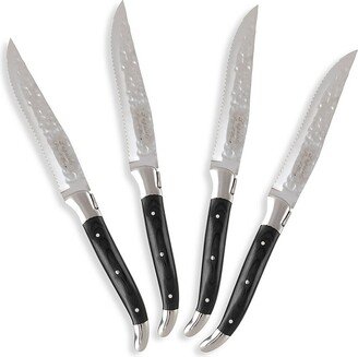 French Home Laguiole 4-Piece Connoisseur Wood Handle Steak Knives