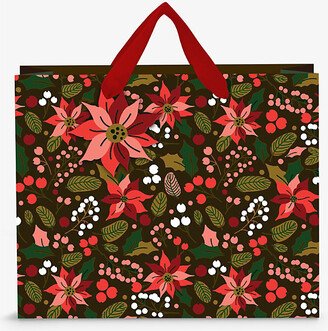 Selfridges Edit Poinsettia Large Landscape Gift bag 33cm x 45cm