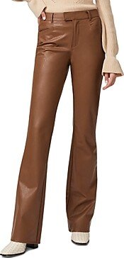 Laurel Canyon High Rise Bootcut Trouser Faux Leather Jeans in Dark Argan