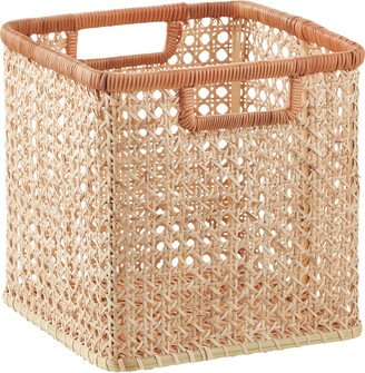 The Small Albany Rattan Cane Cube Natural
