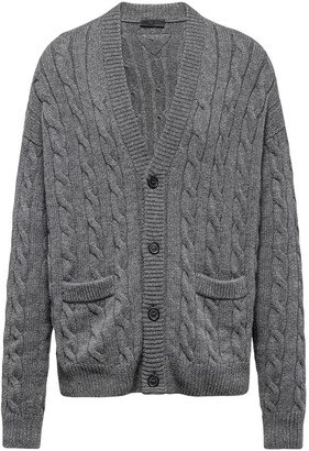 Cable-Knit Cashmere Cardigan-AH