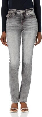 Women's Bille Mid Rise Straight Super T Flap Jean-AA