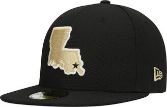 Men's Black New Orleans Saints Elemental 59FIFTY Fitted Hat