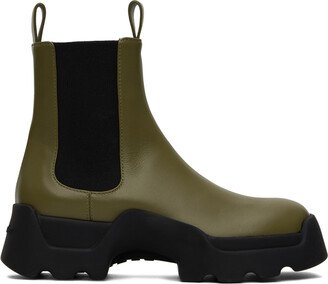 Khaki Stomp Chelsea Boots